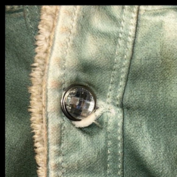 Glory Denim Trucker Jacket Tie Dye  sherpa lined fray hem  Size 3X  X Large - Picture 14 of 17